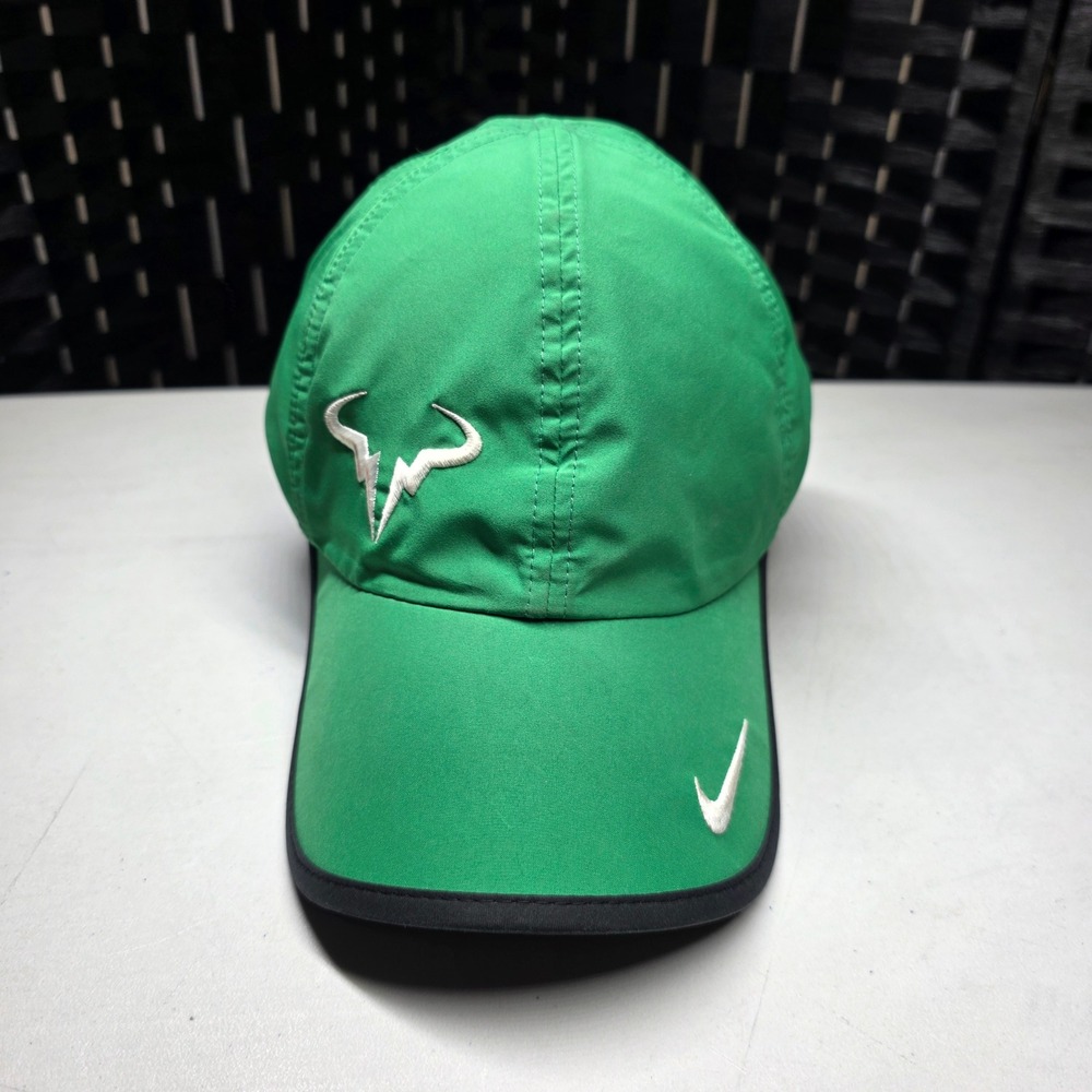 Nike Rafael Nadal Bull Logo Featherlight Dri-Fit Hat Apple Green One Size Cap